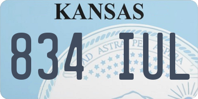 KS license plate 834IUL
