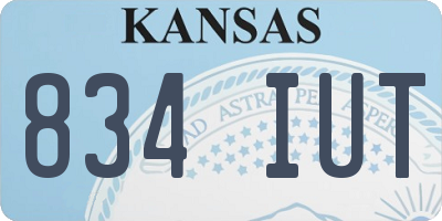 KS license plate 834IUT