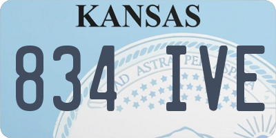 KS license plate 834IVE