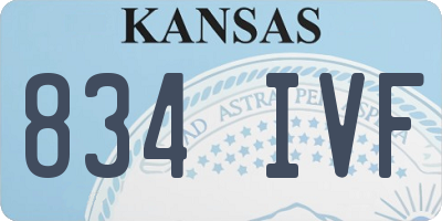 KS license plate 834IVF