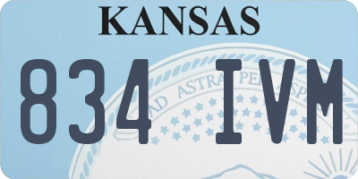 KS license plate 834IVM