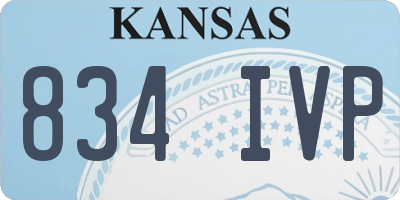 KS license plate 834IVP
