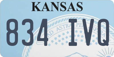 KS license plate 834IVQ