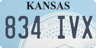 KS license plate 834IVX