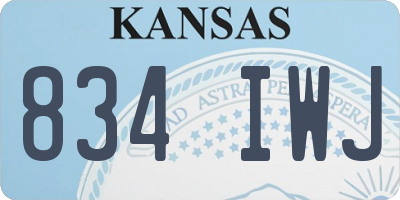KS license plate 834IWJ