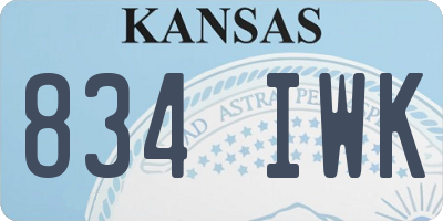 KS license plate 834IWK
