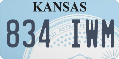 KS license plate 834IWM