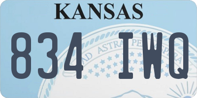 KS license plate 834IWQ