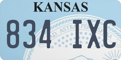 KS license plate 834IXC