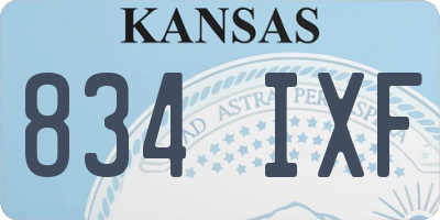 KS license plate 834IXF