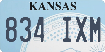 KS license plate 834IXM