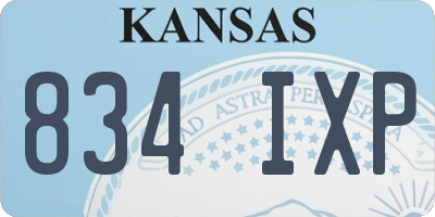 KS license plate 834IXP
