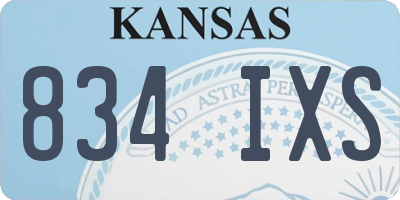 KS license plate 834IXS