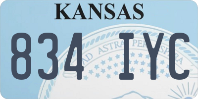 KS license plate 834IYC