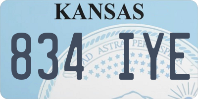 KS license plate 834IYE