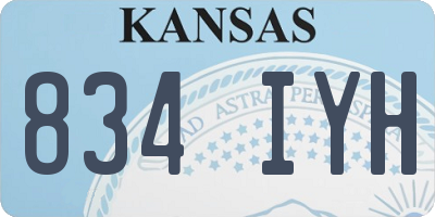 KS license plate 834IYH
