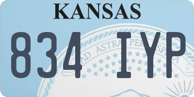 KS license plate 834IYP