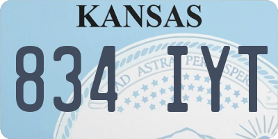 KS license plate 834IYT