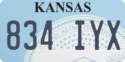 KS license plate 834IYX