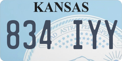 KS license plate 834IYY