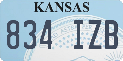 KS license plate 834IZB