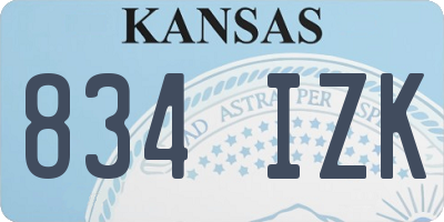 KS license plate 834IZK