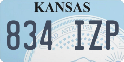 KS license plate 834IZP