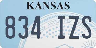 KS license plate 834IZS