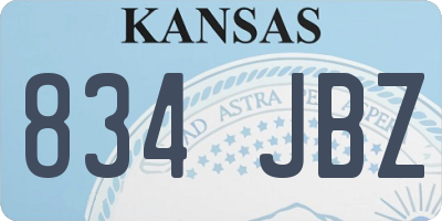 KS license plate 834JBZ