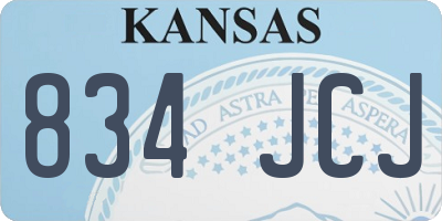 KS license plate 834JCJ