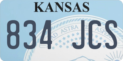 KS license plate 834JCS