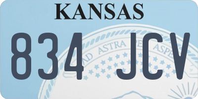 KS license plate 834JCV