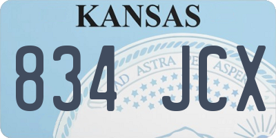 KS license plate 834JCX