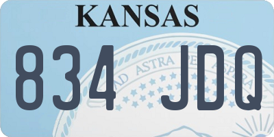 KS license plate 834JDQ