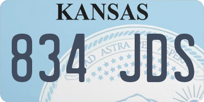 KS license plate 834JDS