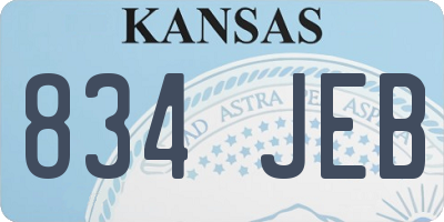 KS license plate 834JEB