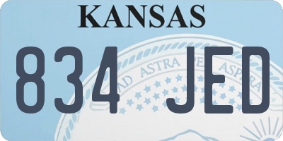 KS license plate 834JED