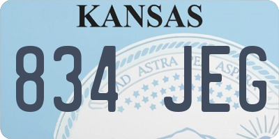 KS license plate 834JEG