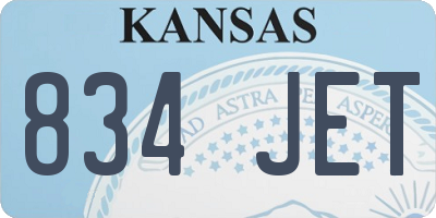 KS license plate 834JET