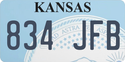 KS license plate 834JFB