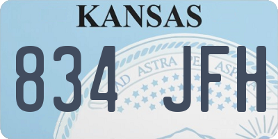 KS license plate 834JFH