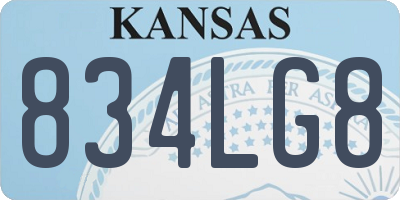 KS license plate 834LG8