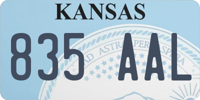 KS license plate 835AAL