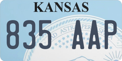 KS license plate 835AAP