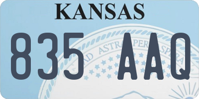KS license plate 835AAQ