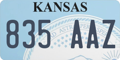 KS license plate 835AAZ