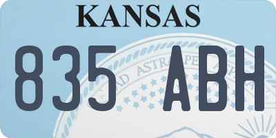 KS license plate 835ABH