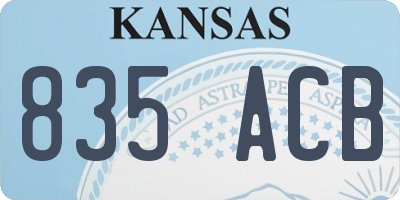 KS license plate 835ACB