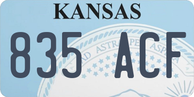 KS license plate 835ACF