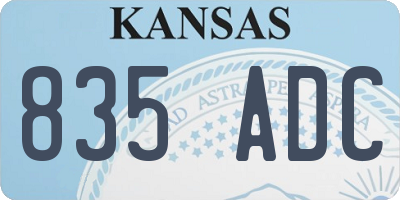 KS license plate 835ADC